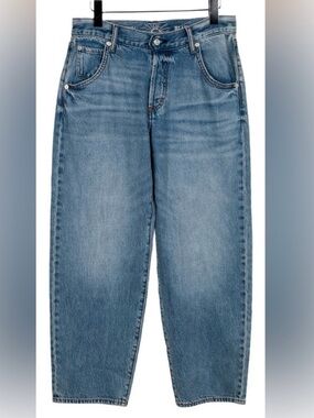 Daily blue jeans mantra barrel leg size 27 high rise by adriana Goldschmied